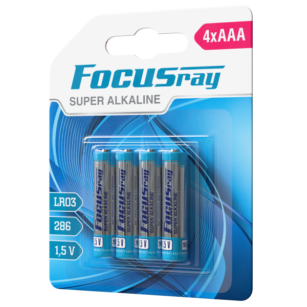 FOCUSray SUPER ALKALINE LR03/BL4 1/12/144 батарейка, шт (4 шт)
