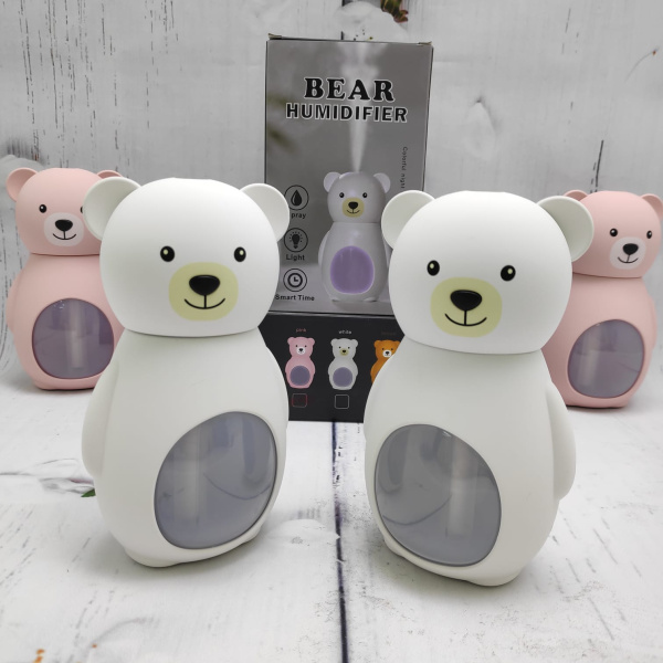 Увлажнитель - аромадиффузор воздуха "Медвежонок" Bear Humidifier с подсветкой, 150 ml,220V Оранжевый