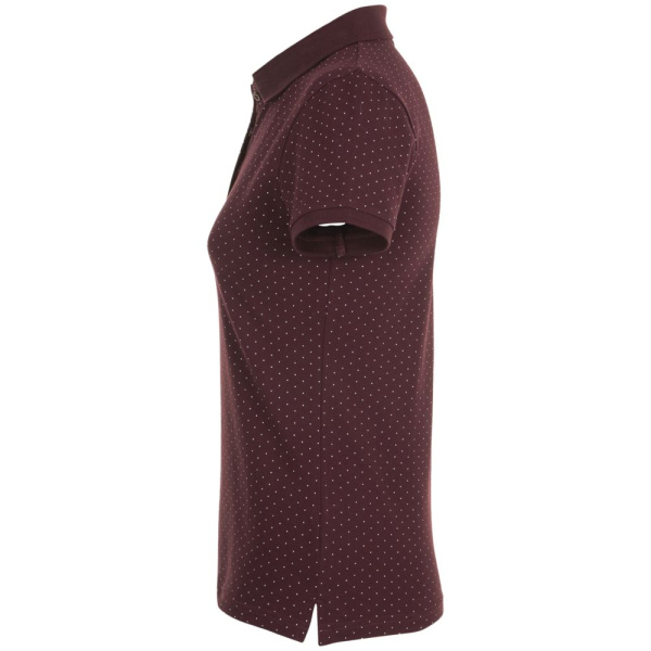 Рубашка поло женская Brandy Women, бордовая с белым, XS–XXL