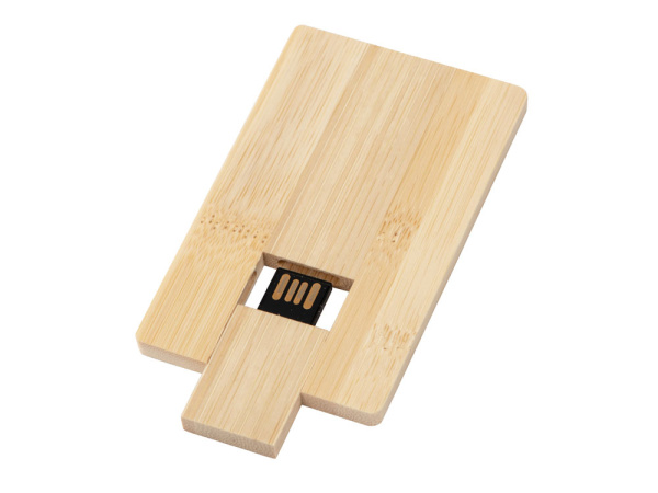 USB 2.0- флешка на 32 Гб «Bamboo Card», Размер 32Gb, Цвет натуральный
