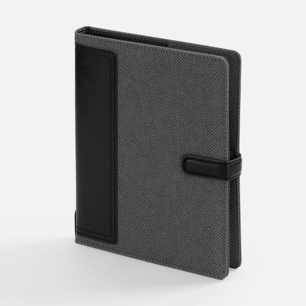 Ежедневник-органайзер Twill, недатированный, черный, 17х22,5х2,8 см