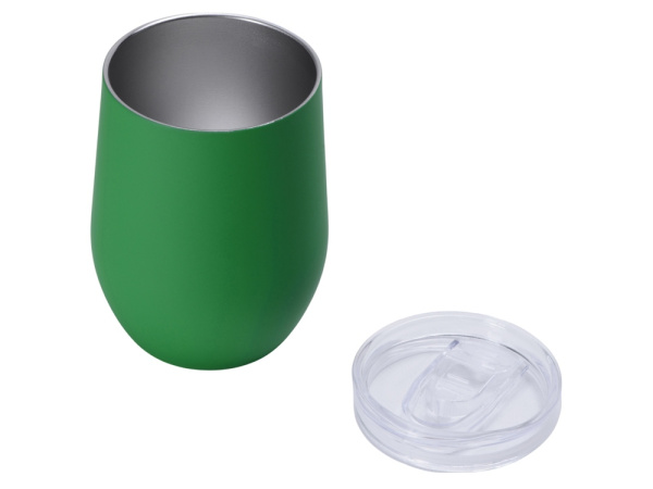 Вакуумная термокружка «Sense Gum», непротекаемая крышка, soft-touch, Цвет зеленый