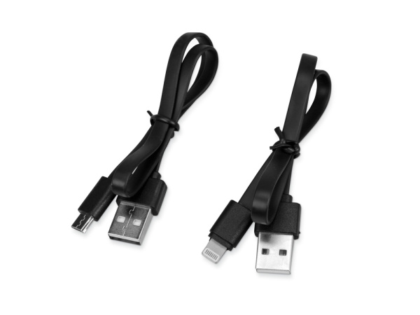 Внешний аккумулятор с подсветкой логотипа «Faros», soft-touch, 4000 mAh, Цвет черный