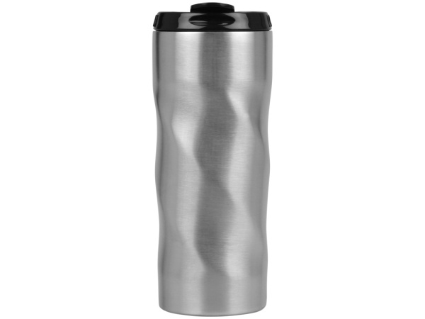 Термокружка «Гедж», Цвет серебристый/черный