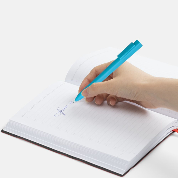 Ручка шариковая Swiper SQ Soft Touch, голубая, 14,5x1,1 см