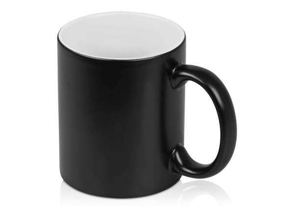 Кружка с покрытием для гравировки «Subcolor BLK», Цвет черный/белый