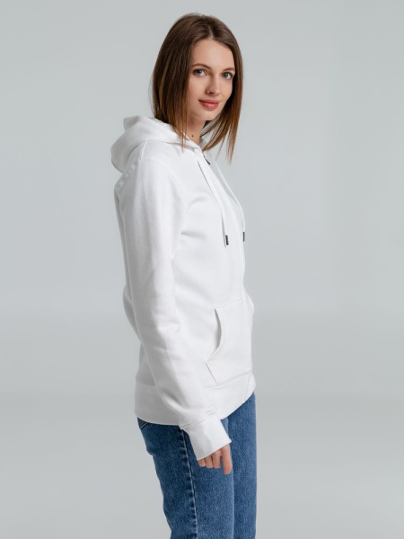 Толстовка на молнии с капюшоном унисекс King, белая, XS–4XL