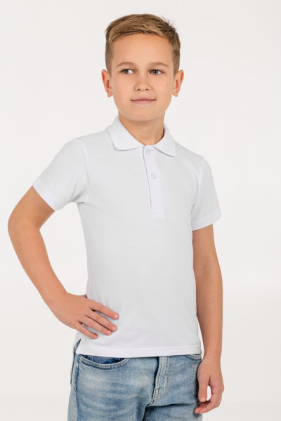 Рубашка поло детская Virma Kids, белая, 6–14 лет
