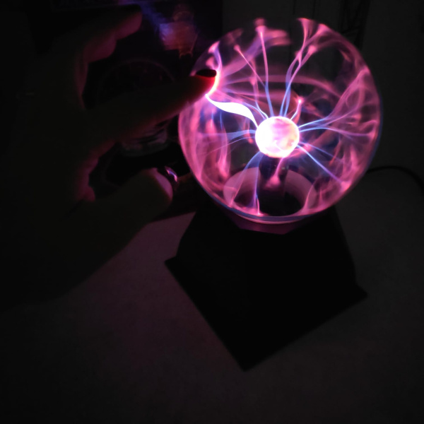 Плазменный шар Plasma light декоративная лампа Теслы (Молния), d 12 см