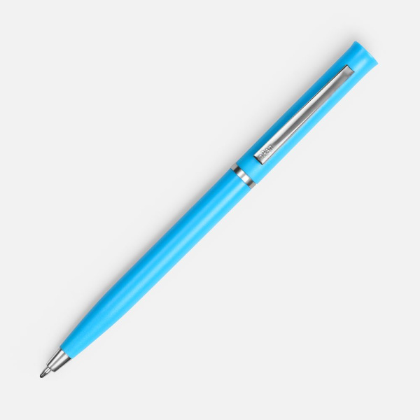 Ручка шариковая Euro Chrome, голубая, 13,3х0,8 см