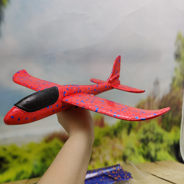 Самолет – планер из пенопласта метательный, 35 см Цвет МИКС