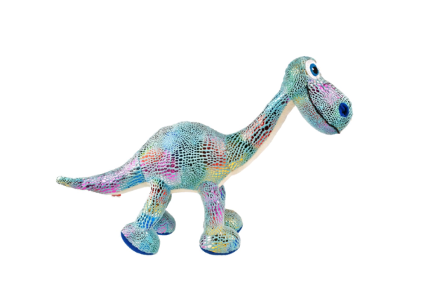 Игрушка мягкая тактильная "Динозавр Даки", 30 см. Добрый мягкий друг вашего малыша