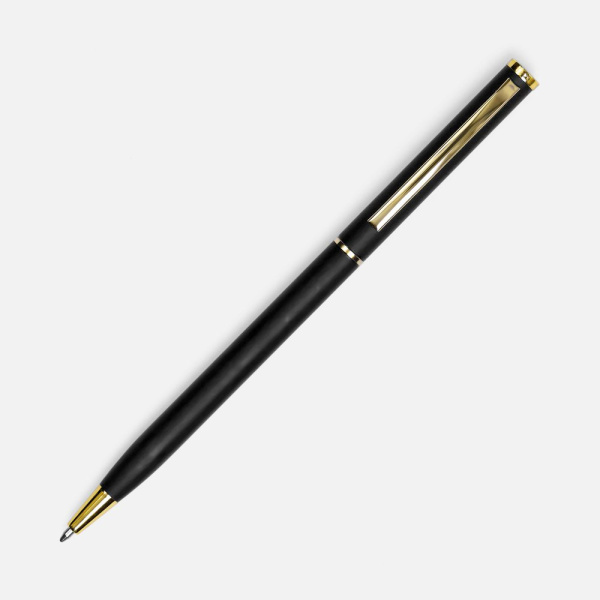 Ручка шариковая Hotel Gold, ver.2, матовая черная, 13х0,7 см