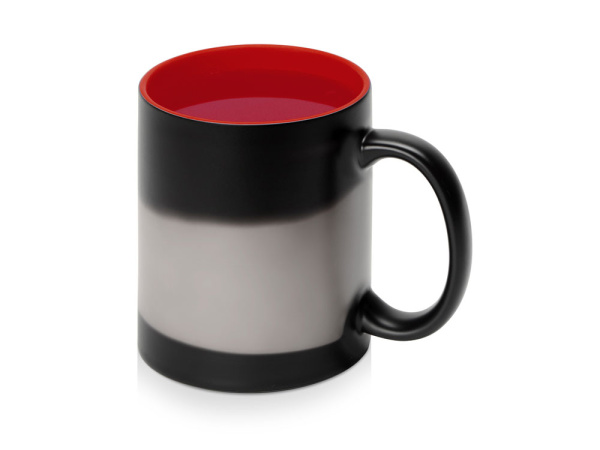 Кружка-хамелеон «Surprise» матовая, Цвет черный матовый/красный глянцевый