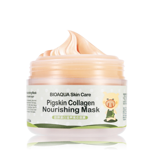 Омолаживающая ночная маска для лица BioAqua Pigskin Collagen Nourishing Mask с коллагеном 100 мл