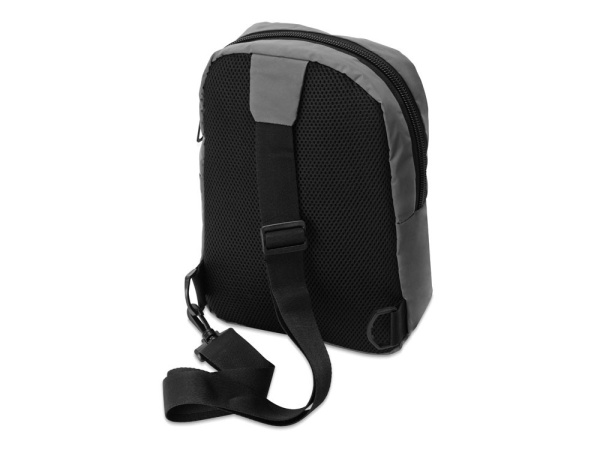 Светоотражающая сумка на одно плечо «Neo Reflector», Цвет серый светоотражающий