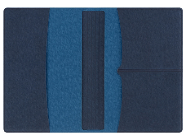 Обложка для паспорта с RFID защитой отделений для пластиковых карт «Favor», Цвет синий