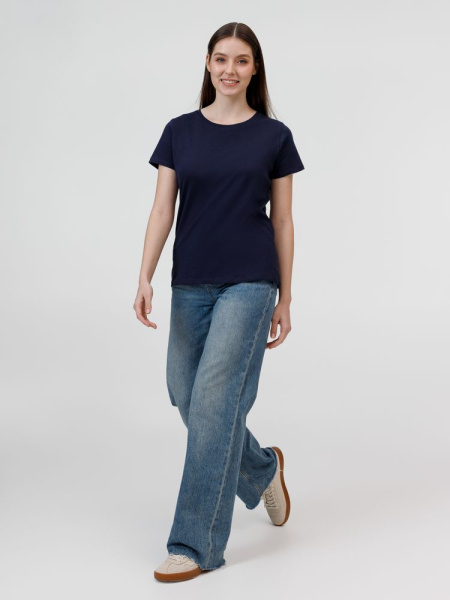 Футболка женская E150, темно-синяя, XS–3XL