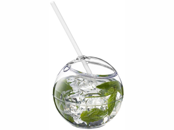 Емкость для питья «Fiesta» с трубочкой, Цвет прозрачный