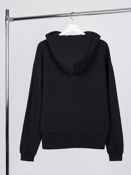 Худи оверсайз унисекс Kosmos, черное, XS–XXL
