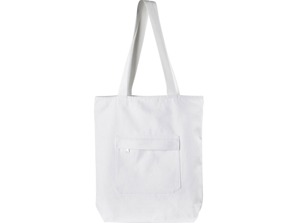 Сумка на молнии «Zipper» из хлопка 280 г/м2, Цвет белый