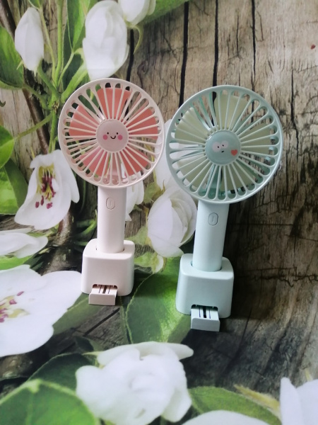 Портативный USB-вентилятор с держателем телефона Mini Fan Phone Holder