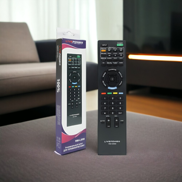 Пульт д/у универсальный Live-Power RM-D959 для телевизоров SONY, IR интерфейс, радиус до 10 м, черный / Легкость и надежность управления