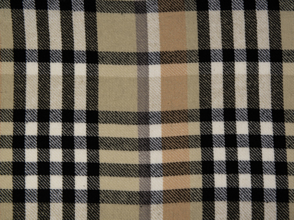 Плед «Liner» хлопковый с бахромой, Цвет бежевый, черный