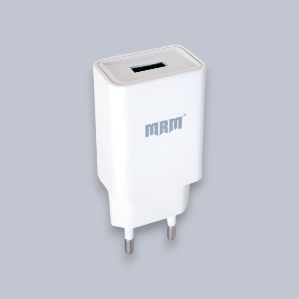 Сетевое зарядное устройство MRM MR21i 5V/2,1A, 1USB, с кабелем Lightning 1,2м, белый / Надежная мощность и стиль