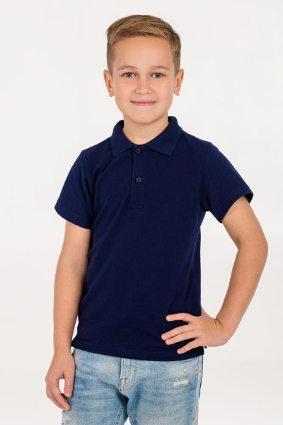 Рубашка поло детская Virma Kids, темно-синяя, 6–14 лет