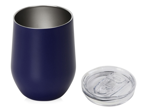 Вакуумная термокружка «Sense», непротекаемая крышка, крафтовая упаковка, Цвет темно-синий