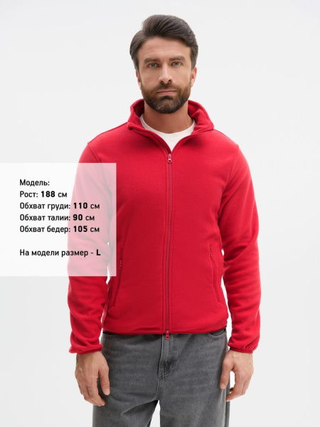 Куртка флисовая унисекс Ben Mac, красная, S–3XL