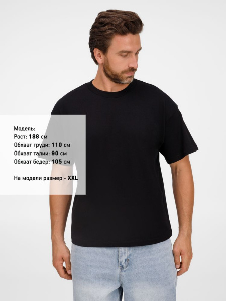 Футболка оверсайз унисекс Legacy, черная, XS–3XL