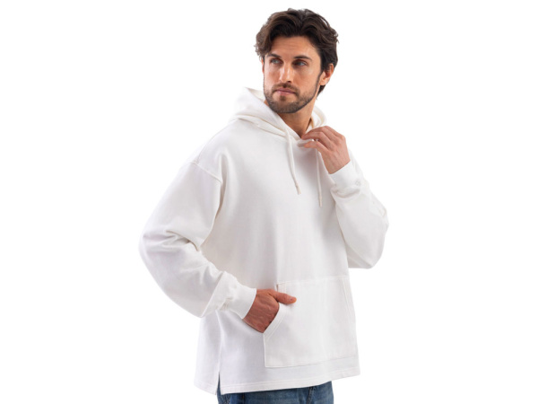 Худи оверсайз «Alpha.01» унисекс, Размер XL-2XL, Цвет молочный