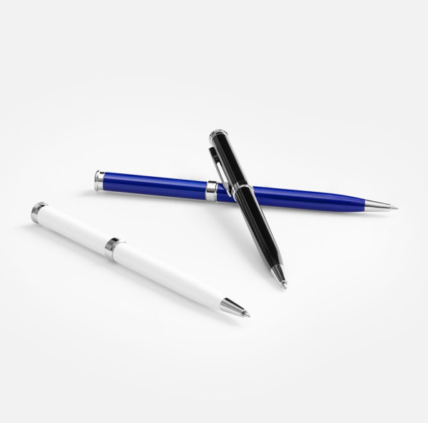 Ручка шариковая Finn Chrome, белая, 13,8х0,9 см