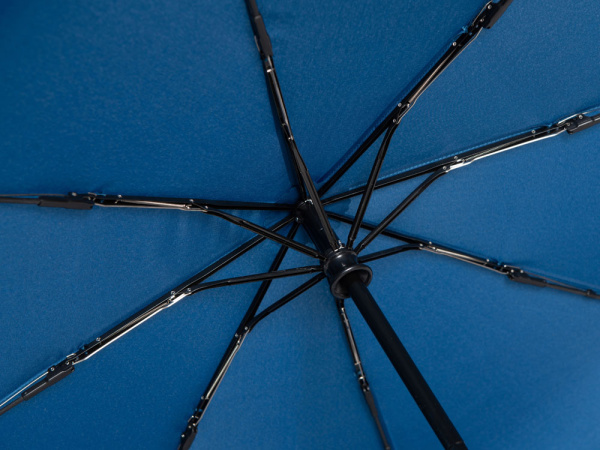 Зонт-автомат Reviver с куполом из переработанного пластика, Цвет синий нэйви