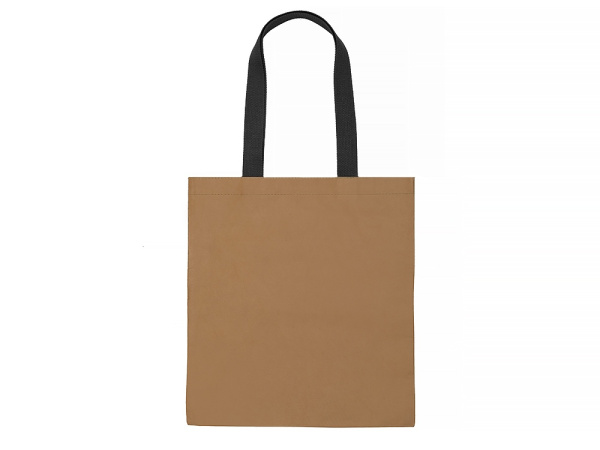 Сумка-шоппер «Papyrus» из моющейся крафт-бумаги, Цвет натуральный/черный