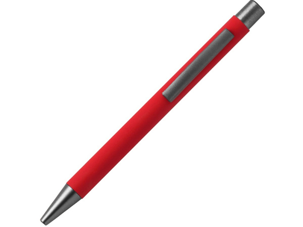 Ручка металлическая шариковая FAMILY MARSEL, soft touch, Цвет красный