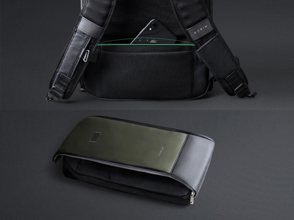 Водостойкий антикражный рюкзак FlipPack для ноутбука 15.6", Цвет черный