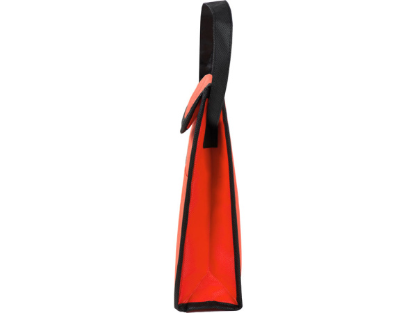 Сумка-холодильник Reviver на липучке из нетканого переработанного материала RPET, Цвет красный