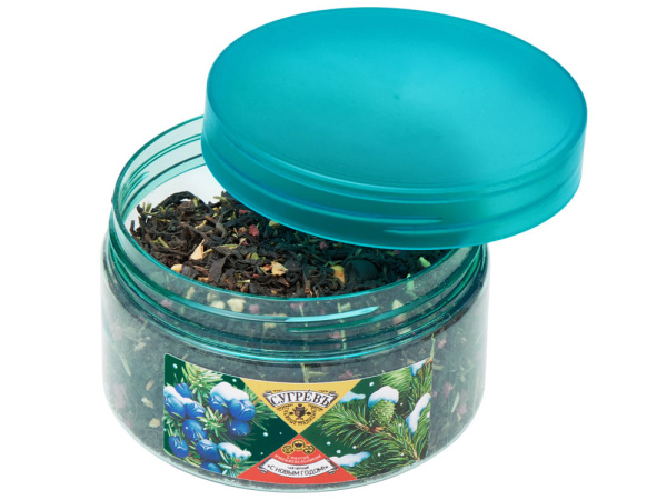 Чай черный с можжевельником и пихтой «С НОВЫМ ГОДОМ !», Цвет бирюзовый/многоцвет