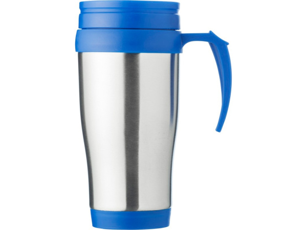 Термокружка «Sanibel», Цвет серебристый/синий