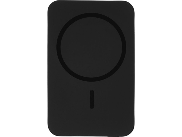 Магнитный беспроводной внешний аккумулятор «Razor», металл, 5000 mAh, Цвет черный