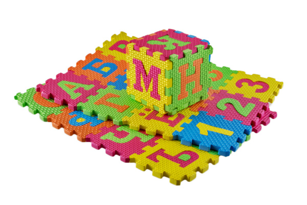 Детский развивающий коврик-пазл "Буквы" Eva Puzzle