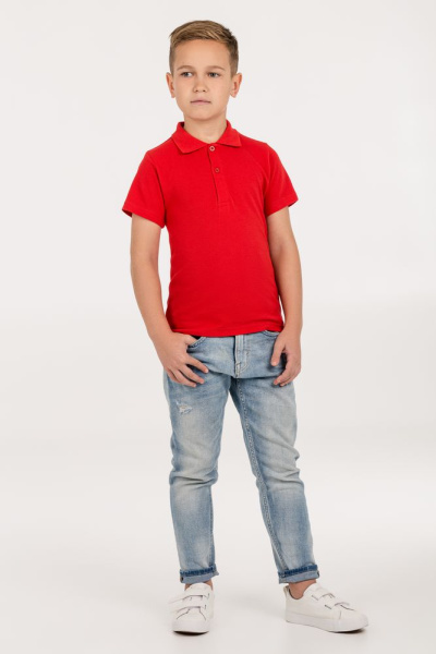 Рубашка поло детская Virma Kids, красная, 6–14 лет