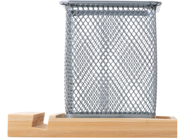 Подставка для ручек и телефона «Fika», Цвет серебристый, натуральный