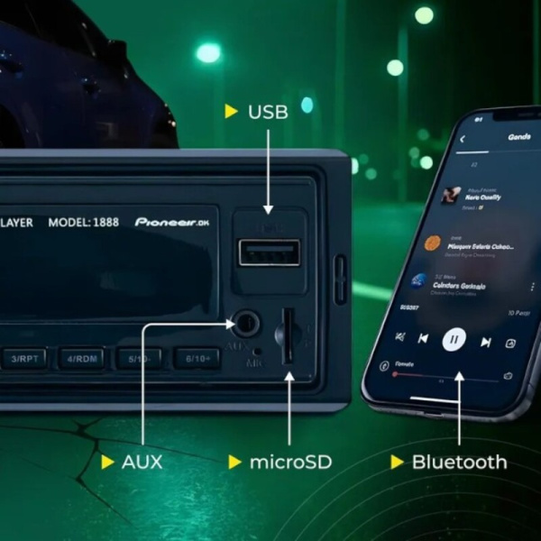 Автомагнитола Pioneer.ok 1888 / Идеальное решение для вашего авто
