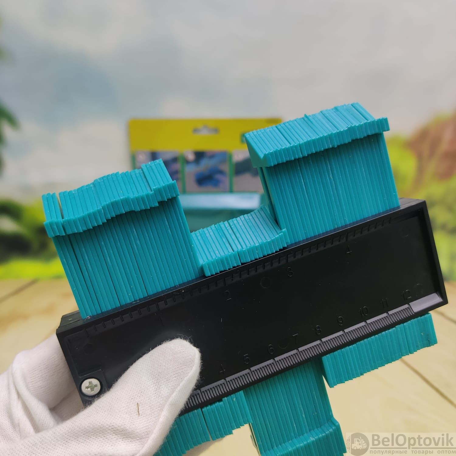 Измерительный инструмент (измеритель контура ровных углов) Wolfcraft Irregular Ruler 127х152х45mm