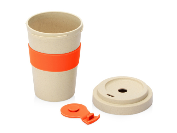 Стакан из пшеничного волокна «Flava», Цвет бежевый/оранжевый