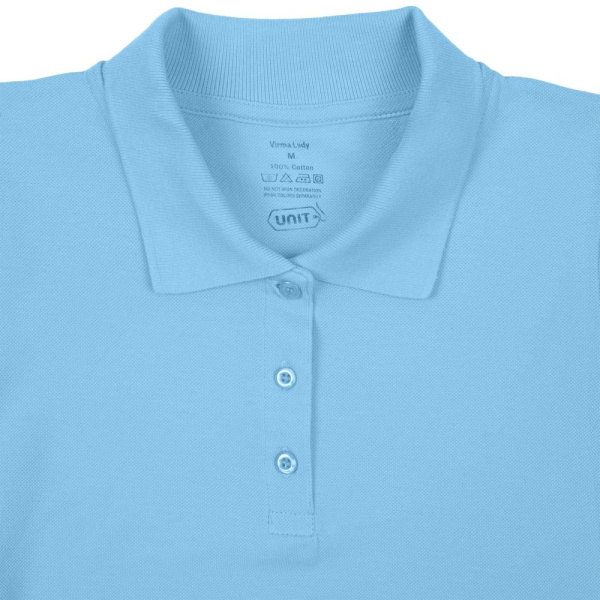 Рубашка поло женская Virma Lady, голубая, S–XXL
